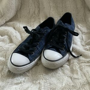 Blue Plaid Short Top Converse